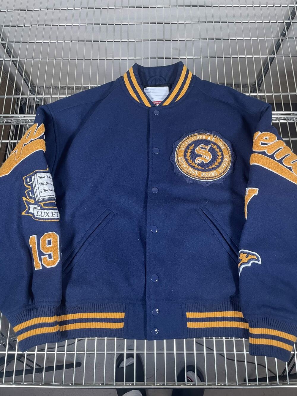 Supreme Veritas Varsity Jack Navy UNDER RETAIL